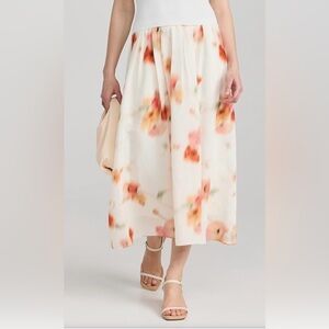 Vince Poppy Blur Gathered Skirt XXS